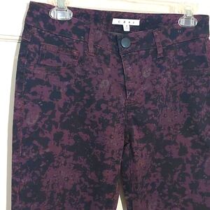 CAbi Purple and Black Tie-Dyed Jeans, size 2